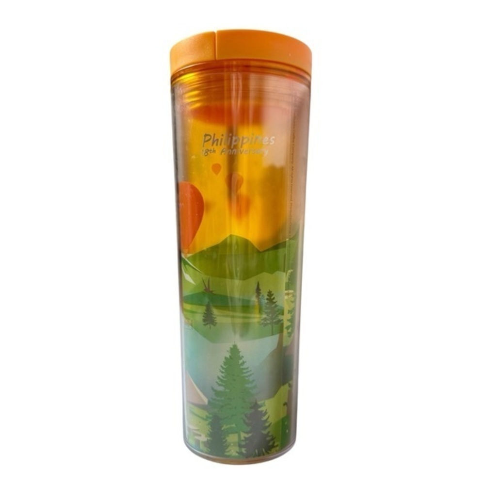 Starbucks Philippines 18th Anniversary Tumbler 16oz Multicolor NWOB